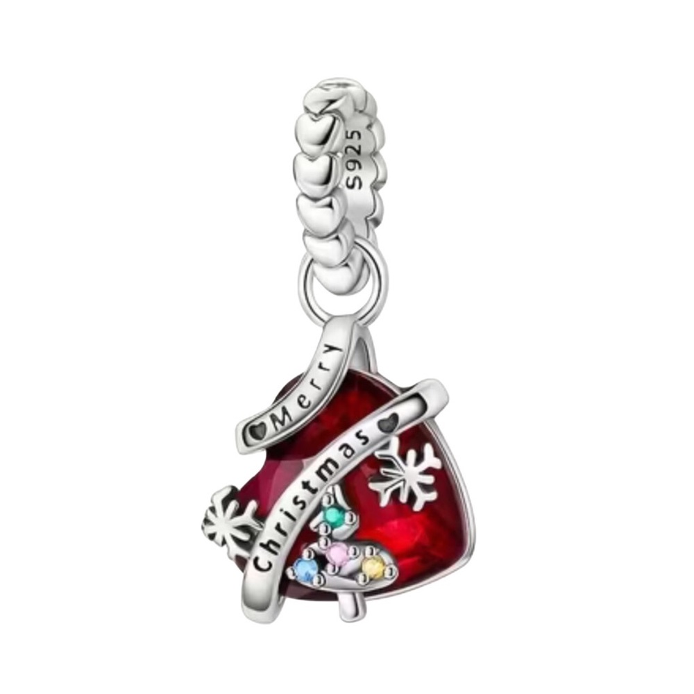 S925 Merry Christmas Charm Pendant for Necklace or Bracelet